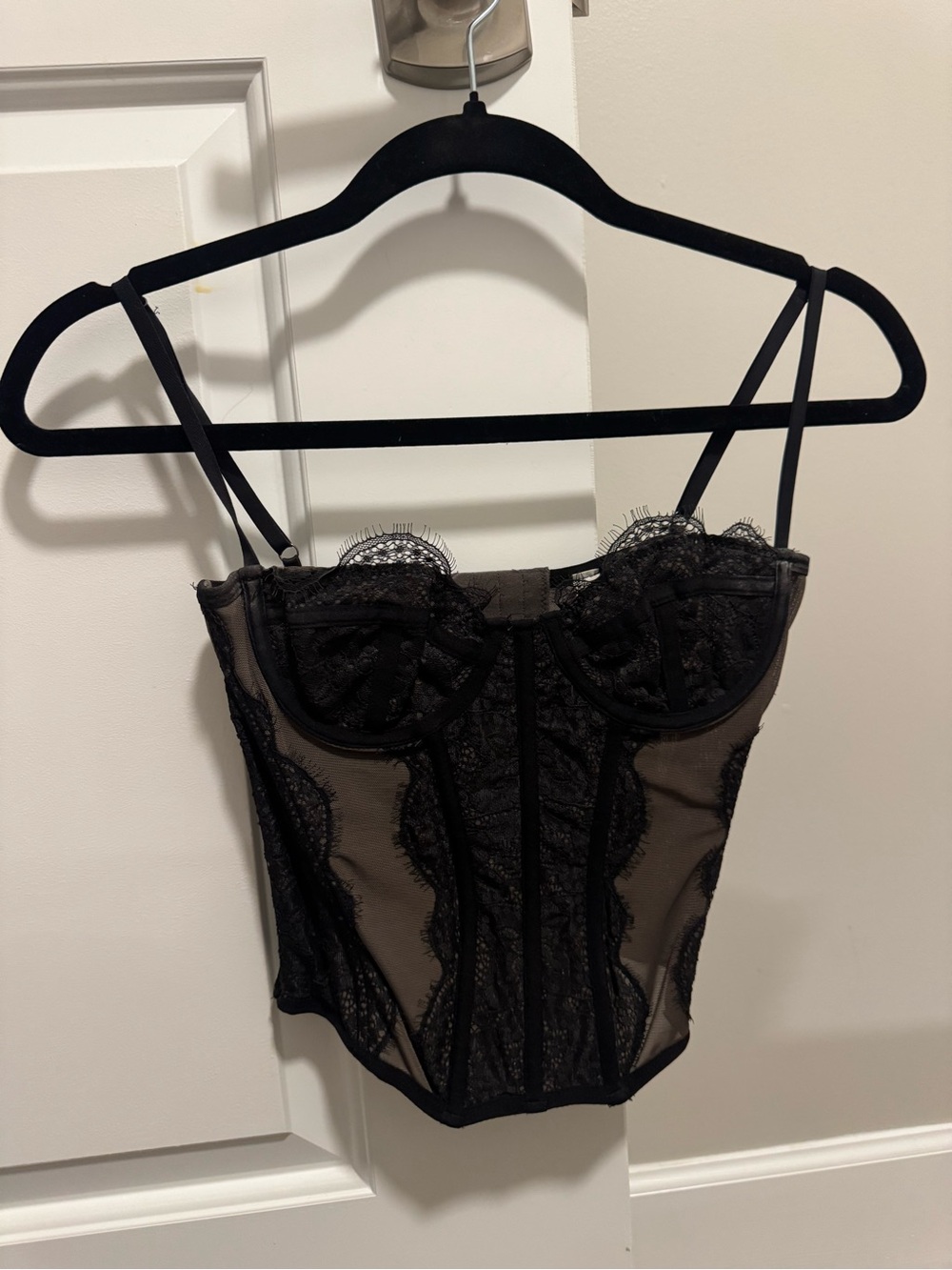 Out from Under Black Lace Corset Bustier
